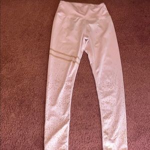 pink w/ gold accents leggings